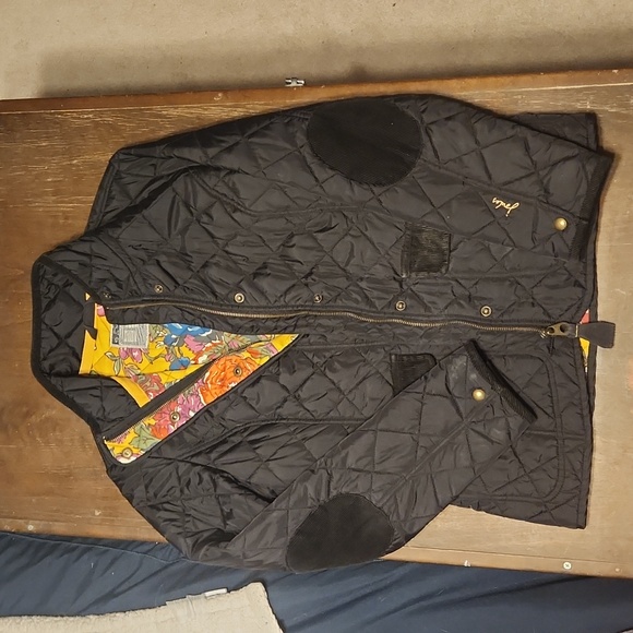 Joules Women's Black Quilted Barn Coat - Medium UK 12 US 8 - Picture 1 of 9